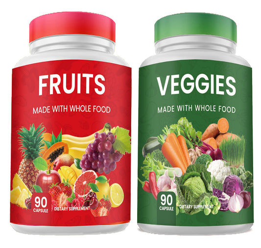 [VEGGIES]Fruits and Veggies Supplement | 90 Capsules | Vegetarian
